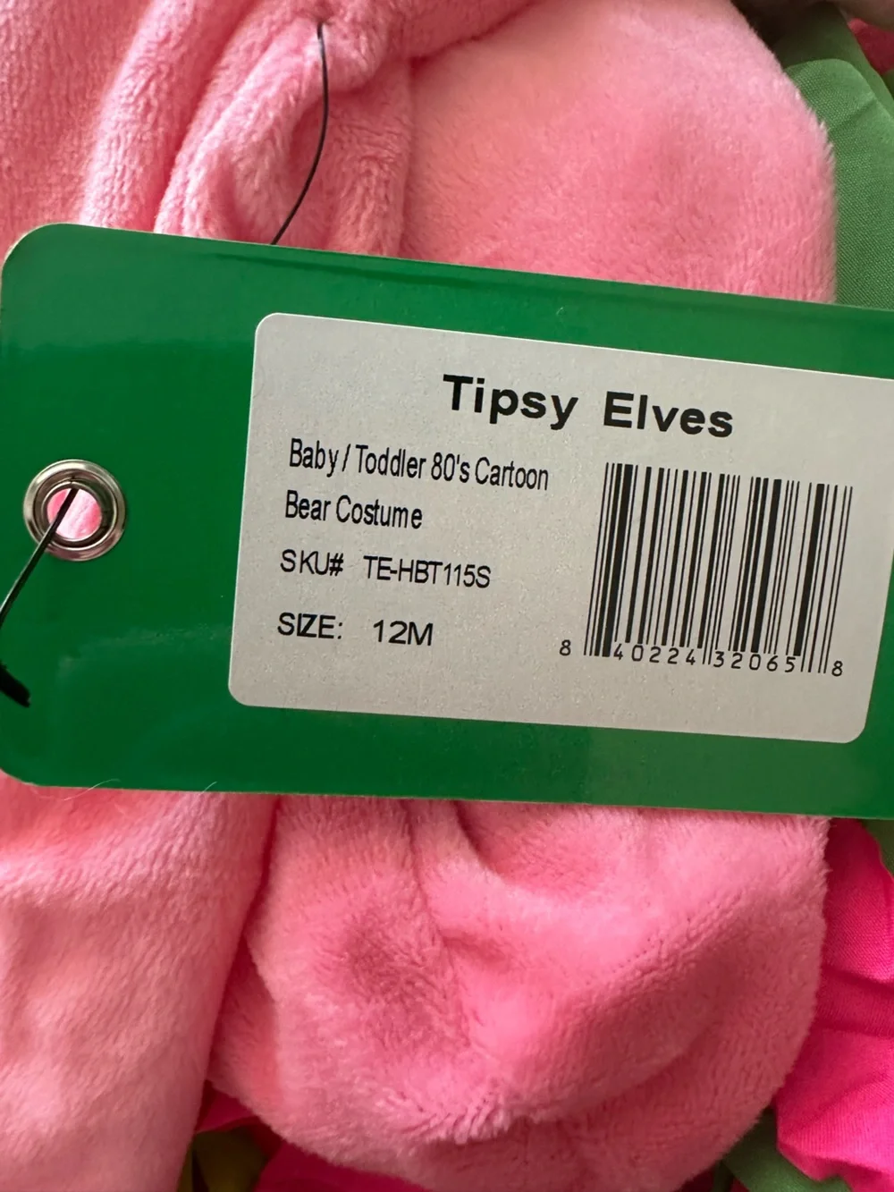NWT Tipsy Elves Baby Girls 80’s Care Bears Halloween Costume - Size 12M